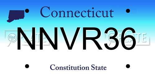 NNVR36 Connecticut License Plate