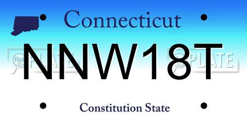 NNW18T Connecticut License Plate