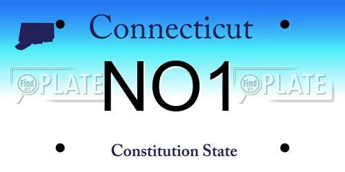 NO1 Connecticut License Plate