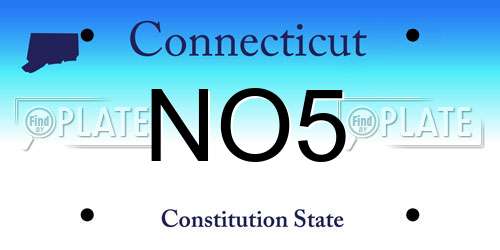 NO5 Connecticut License Plate