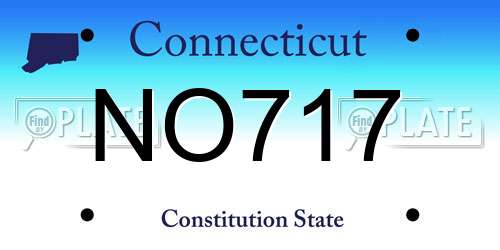 NO717 Connecticut License Plate
