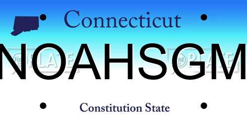 NOAHSGM Connecticut License Plate