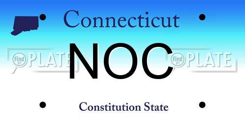 NOC Connecticut License Plate