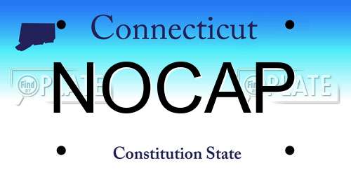 NOCAP Connecticut License Plate