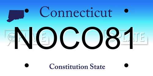 NOCO81 Connecticut License Plate