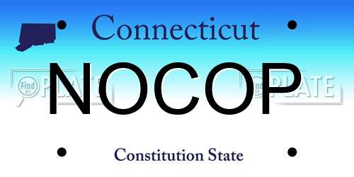 NOCOP Connecticut License Plate