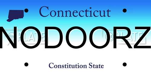 NODOORZ Connecticut License Plate