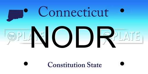 NODR Connecticut License Plate