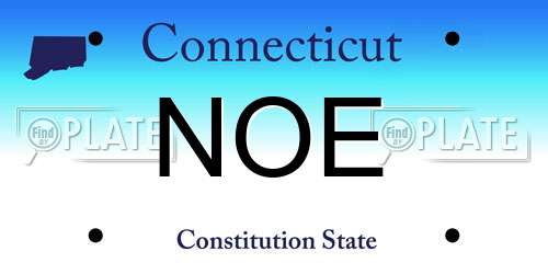 NOE Connecticut License Plate