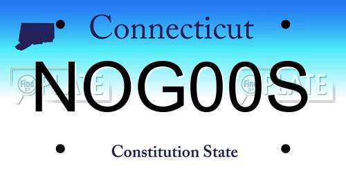 NOG00S Connecticut License Plate
