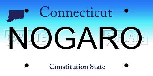 NOGARO Connecticut License Plate