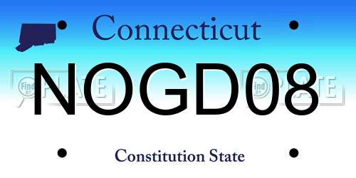 NOGD08 Connecticut License Plate