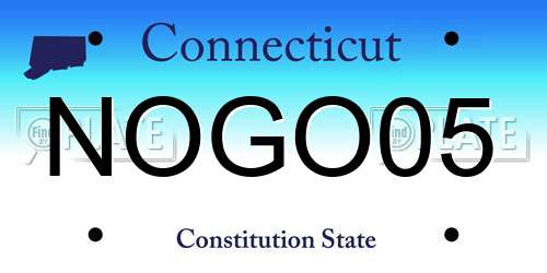 NOGO05 Connecticut License Plate