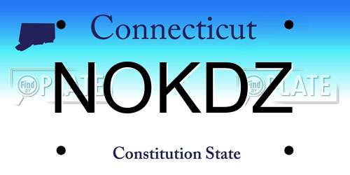 NOKDZ Connecticut License Plate