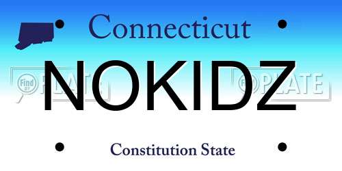 NOKIDZ Connecticut License Plate