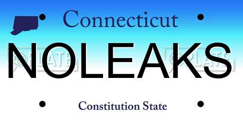 NOLEAKS Connecticut License Plate