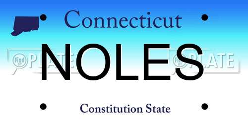 NOLES Connecticut License Plate