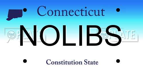 NOLIBS Connecticut License Plate