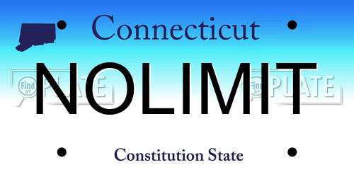 NOLIMIT Connecticut License Plate