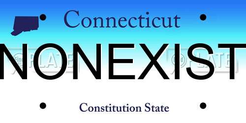 NONEXIST Connecticut License Plate