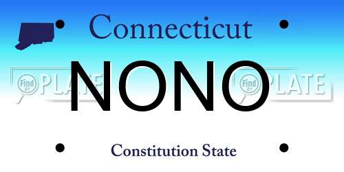 NONO Connecticut License Plate
