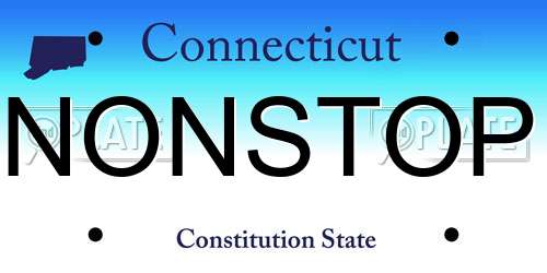 NONSTOP Connecticut License Plate