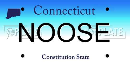 NOOSE Connecticut License Plate