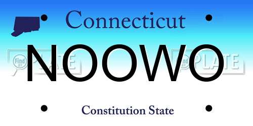 NOOWO Connecticut License Plate