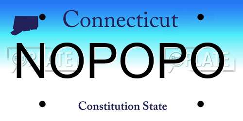NOPOPO Connecticut License Plate