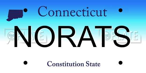 NORATS Connecticut License Plate