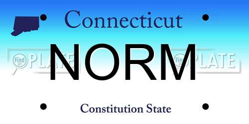 NORM Connecticut License Plate