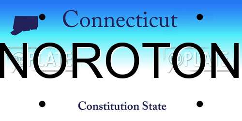 NOROTON Connecticut License Plate