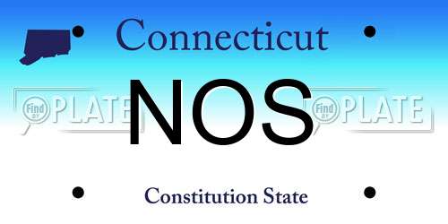 NOS Connecticut License Plate