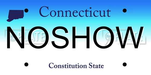 NOSHOW Connecticut License Plate