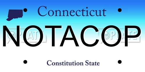 NOTACOP Connecticut License Plate