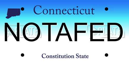 NOTAFED Connecticut License Plate