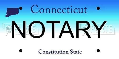 NOTARY Connecticut License Plate