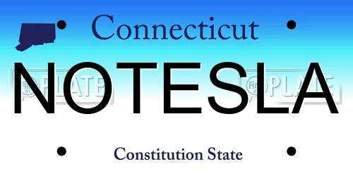 NOTESLA Connecticut License Plate