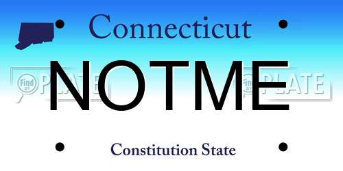 NOTME Connecticut License Plate