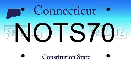NOTS70 Connecticut License Plate