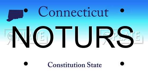 NOTURS Connecticut License Plate