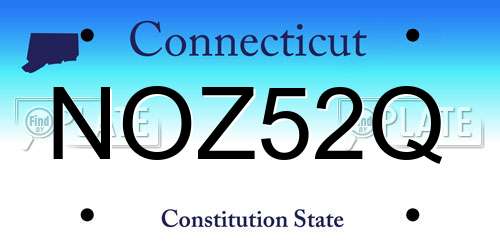 NOZ52Q Connecticut License Plate