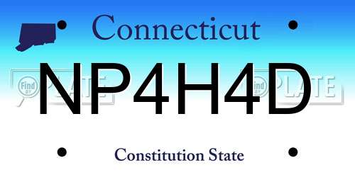 NP4H4D Connecticut License Plate