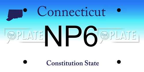 NP6 Connecticut License Plate