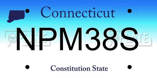 NPM38S Connecticut License Plate