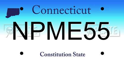 NPME55 Connecticut License Plate