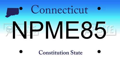NPME85 Connecticut License Plate