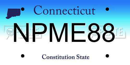 NPME88 Connecticut License Plate