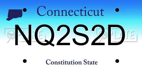 NQ2S2D Connecticut License Plate