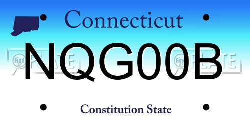 NQG00B Connecticut License Plate